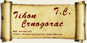 Tihon Crnogorac vizit kartica